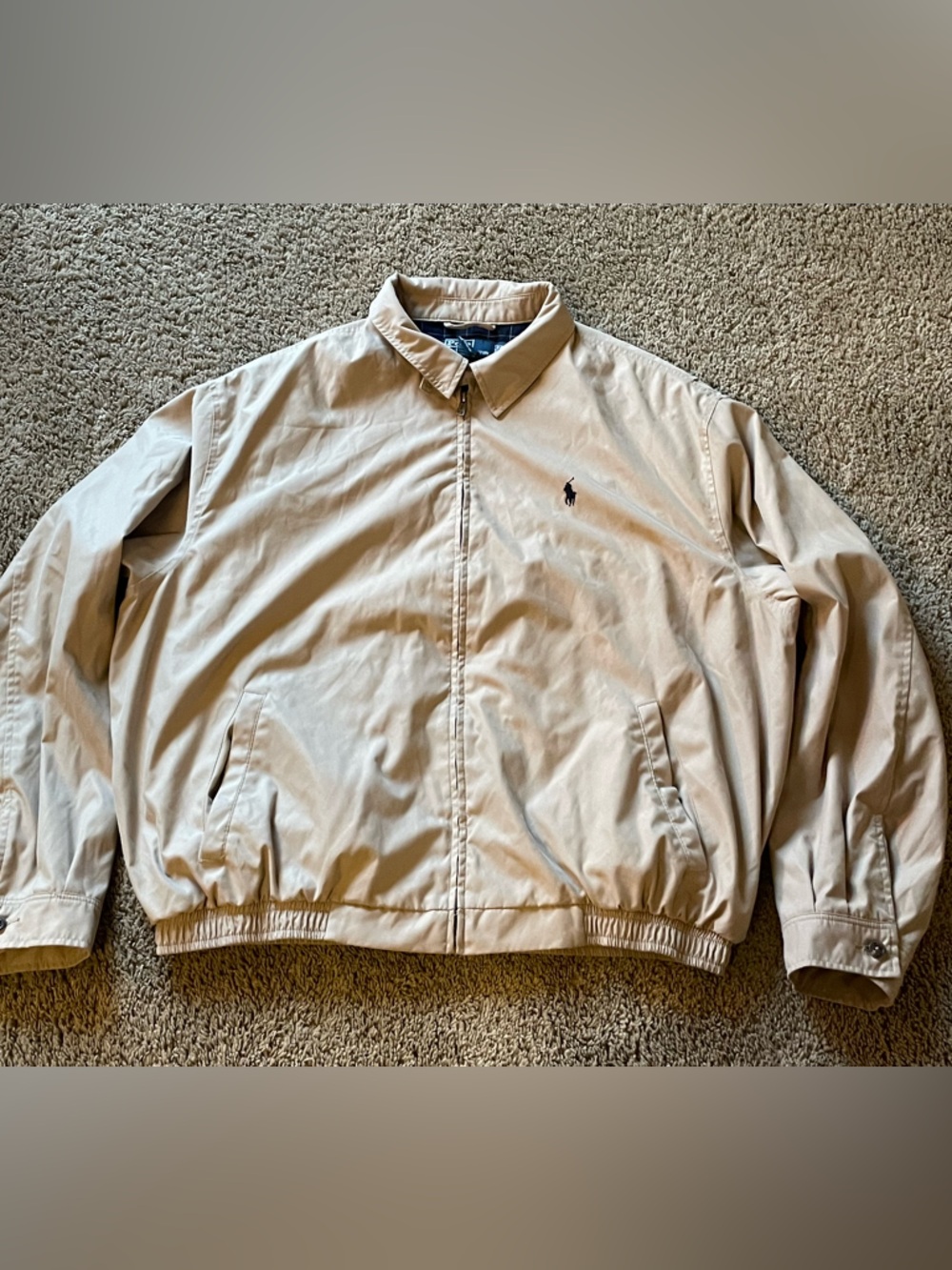 Polo Ralph Lauren Bi-Swing Harrington Jacket Khaki Size XXL Preppy